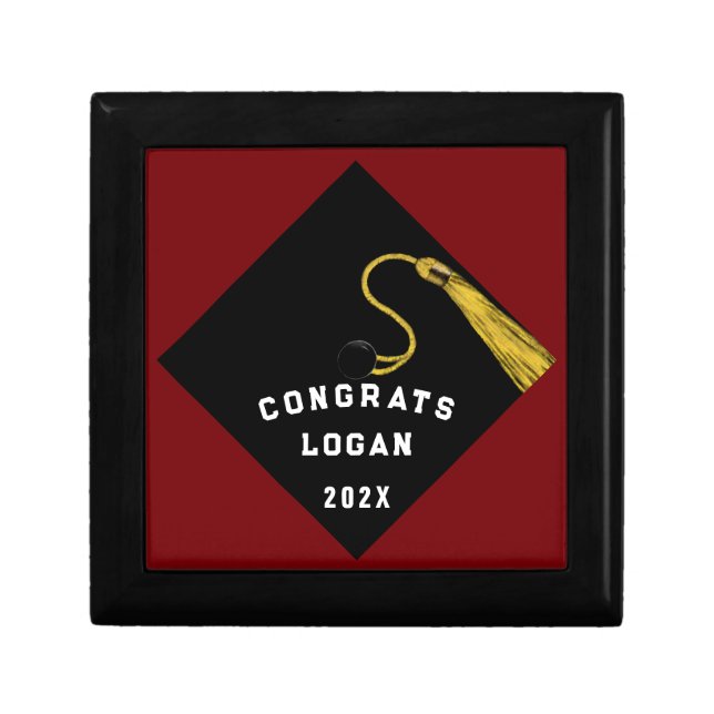 Maroon Graduation 2026 Keepsake Gift Box (Front)