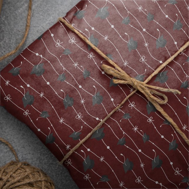 Maroon Graduation Caps and Ribbon Tissue Paper (Creator Uploaded)