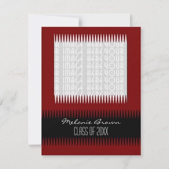 Maroon Graduation Invitation (Front)