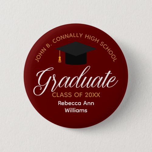 Maroon Graduation Personalized 2025 Graduate