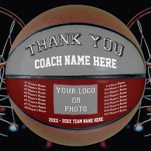 Maroon, Gray, Basketball Coach Appreciation Gifts