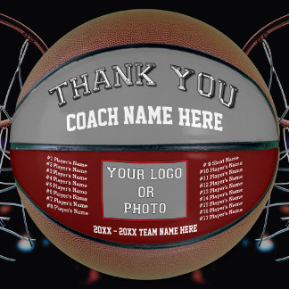 Maroon, Gray, Basketball Coach Appreciation Gifts