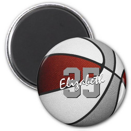 maroon gray basketball party favors under 10 magnet