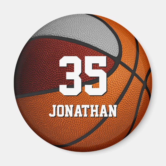 maroon gray basketball sports team gifts magnet (Front)