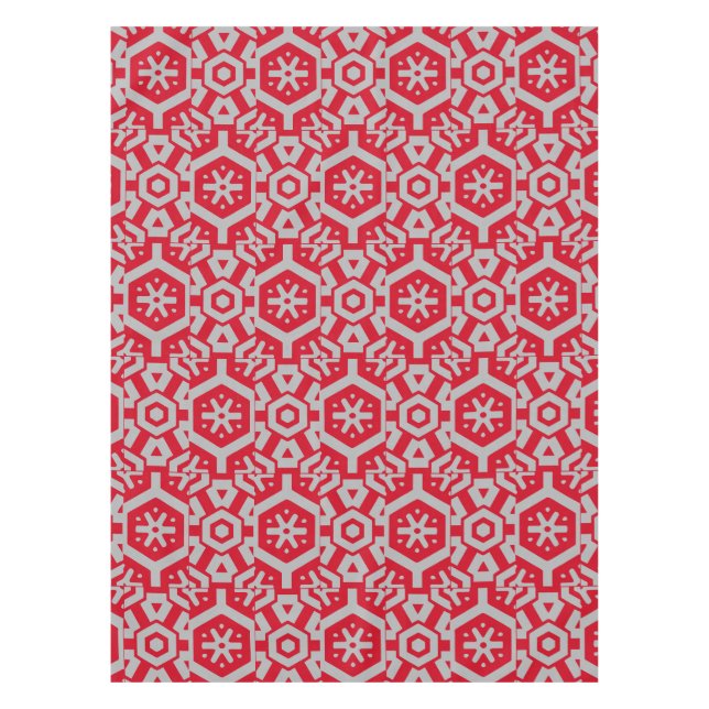 Maroon Gray cd10019 5 Tablecloth (Front)