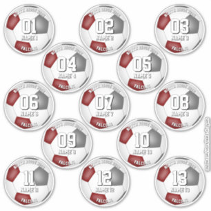 maroon gray soccer team colors gifts 13 players sticker