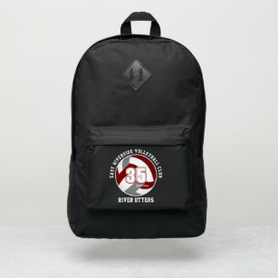 maroon gray sports team colors volleyball player port authority® backpack