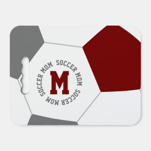 maroon gray team colors soccer mom seat cushion