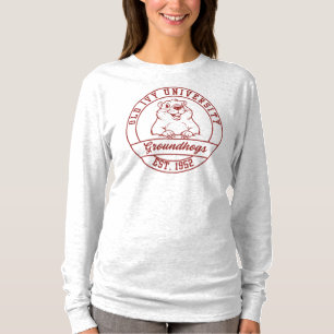 Maroon Groundhogs Long Sleeve T-shirt - Women's