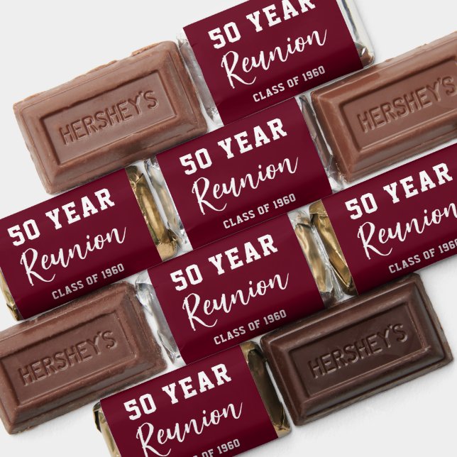 Maroon High School Class of Reunion Party Hershey's Miniatures (Assorted)