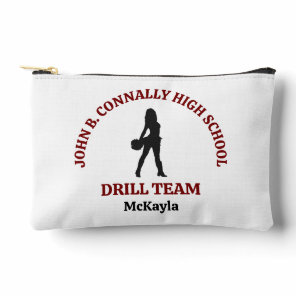 Maroon High School Drill Team Dancer Personalized Accessory Pouch