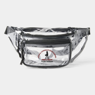 Maroon High School Drill Team Dancer Personalized Clear Fanny Pack