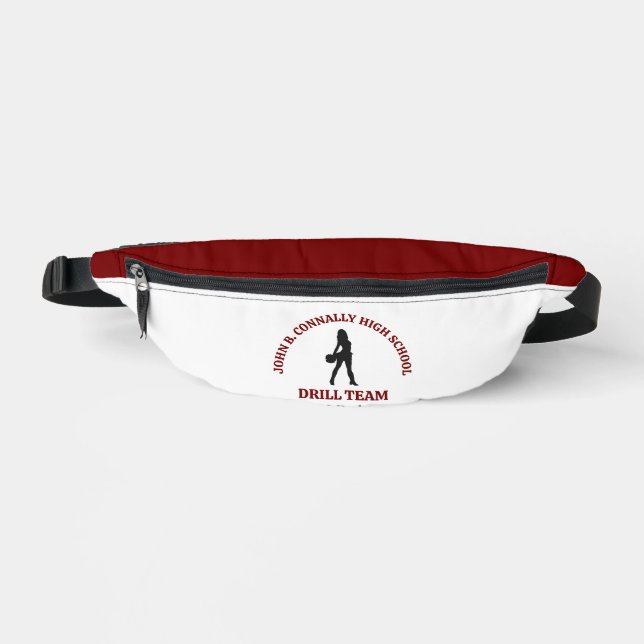 Maroon High School Drill Team Dancer Personalized Fanny Pack (Front)