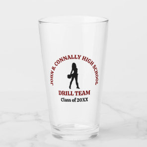 Maroon High School Drill Team Dancer Personalized Glass