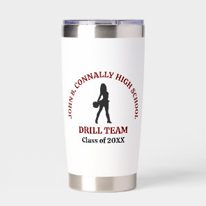 Maroon High School Drill Team Dancer Personalized Insulated Tumbler