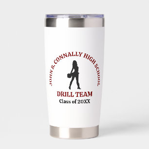 Maroon High School Drill Team Dancer Personalized Insulated Tumbler