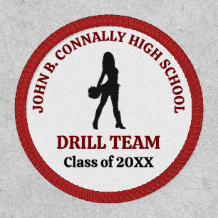 Maroon High School Drill Team Dancer Personalized Patch