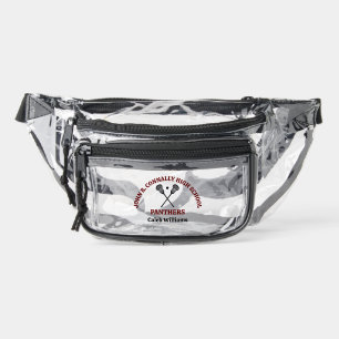 Maroon High School Lacrosse Game Personalized Clear Fanny Pack