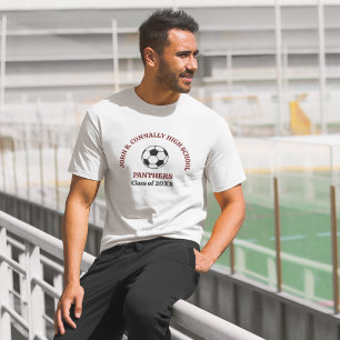 Maroon High School Soccer Team Personalized T-Shirt