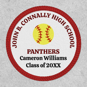 Maroon High School Softball Team Personalized Patch