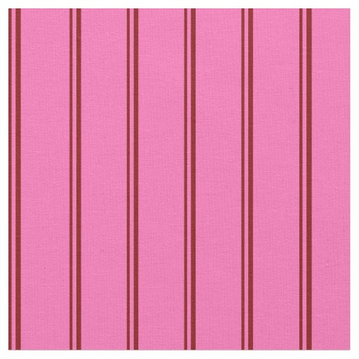 Maroon & Hot Pink Pattern of Stripes Fabric