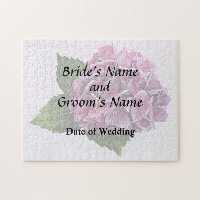Maroon Hydrangea Wedding Products Jigsaw Puzzle (Horizontal)