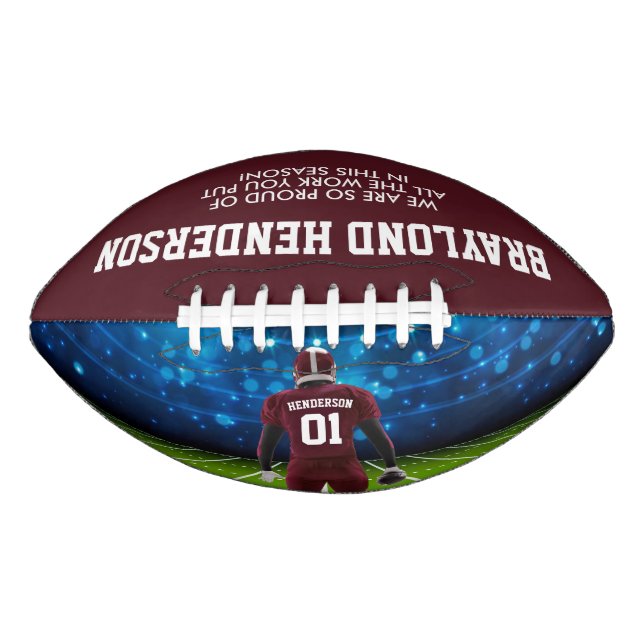 Maroon Jersey Personalized Player Football (Front)