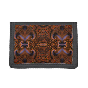 Maroon Kaleidoscope Trifold Wallet