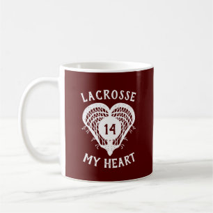 Maroon Lacrosse My Heart Coffee Mug