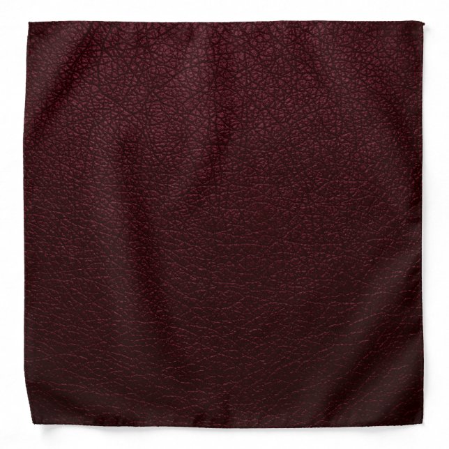 Maroon Leather Bandana (Front)