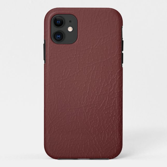 Maroon Leather Look iPhone 5 case (Back)