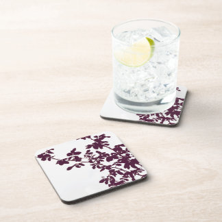 Maroon Leaves Coasters