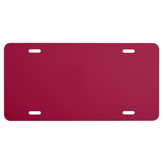 “Maroon” License Plate (Front)