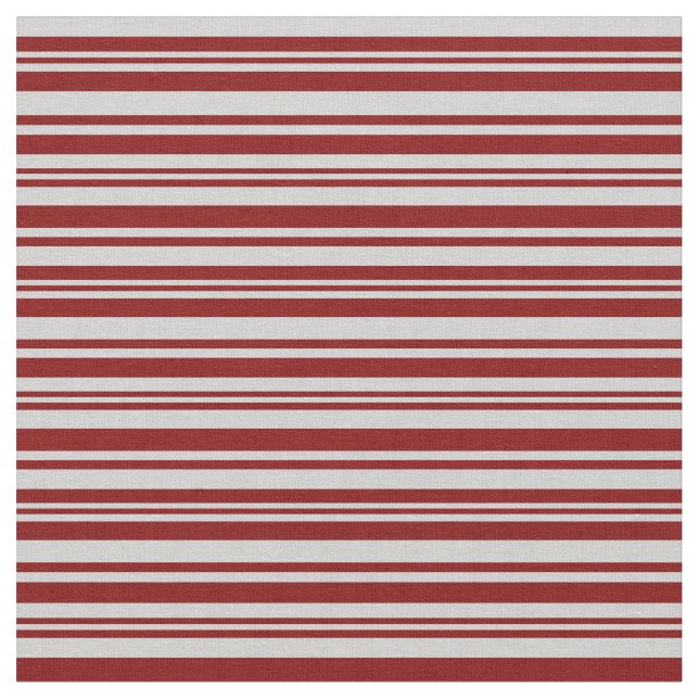 Maroon & Light Gray Colored Lined Pattern Fabric (Close Up)