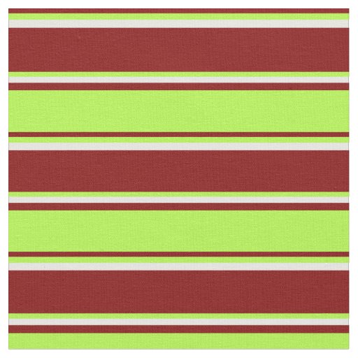 Maroon, Light Green, and Mint Cream Pattern Fabric