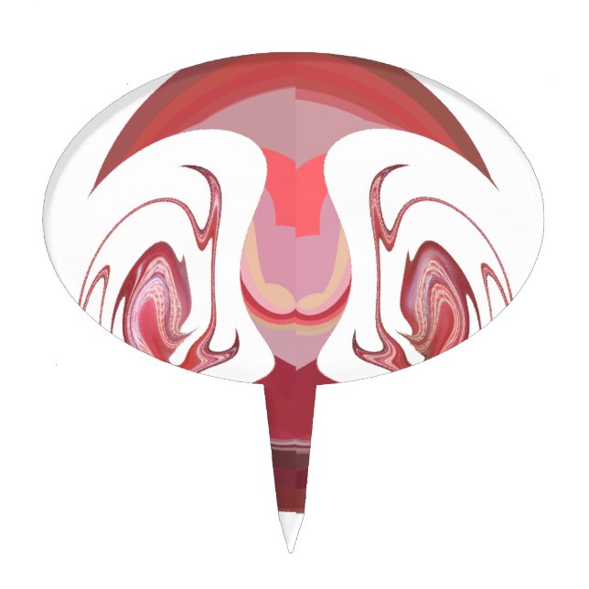 Maroon Majesty: Rustic Radiance Textured African  Cake Topper (Front)