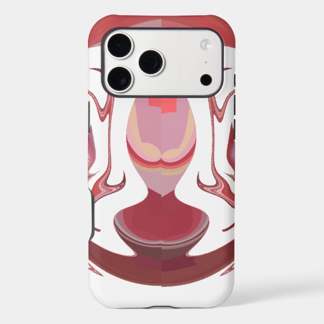 Maroon Majesty: Rustic Radiance Textured African  Case-Mate iPhone Case (Back)