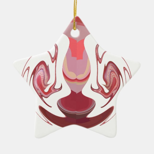 Maroon Majesty: Rustic Radiance Textured African  Ceramic Ornament (Front)
