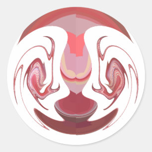 Maroon Majesty: Rustic Radiance Textured African  Classic Round Sticker