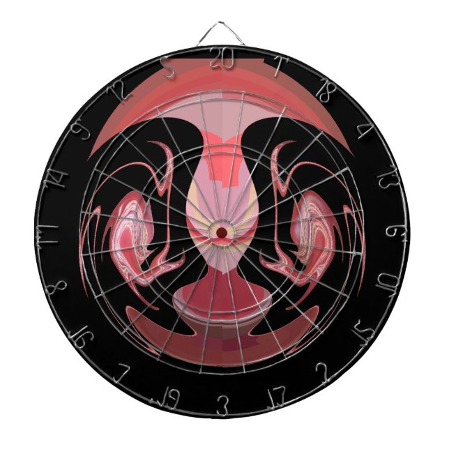 Maroon Majesty: Rustic Radiance Textured African  Dart Board (Front)