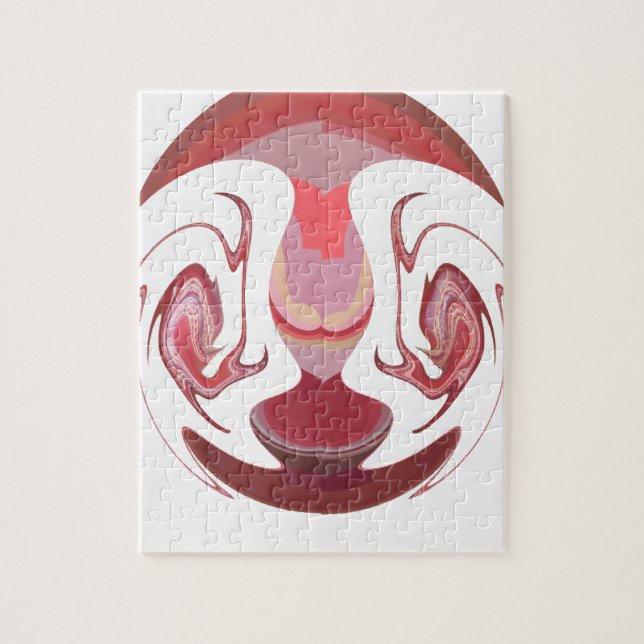 Maroon Majesty: Rustic Radiance Textured African  Jigsaw Puzzle (Vertical)