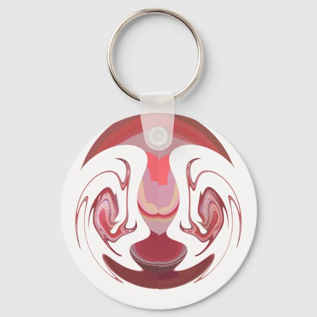 Maroon Majesty: Rustic Radiance Textured African  Keychain (Front)