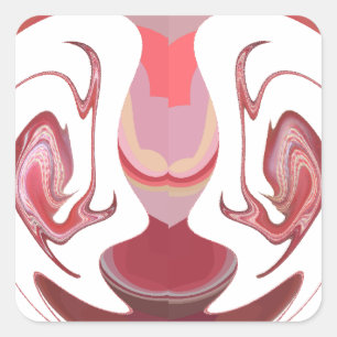 Maroon Majesty: Rustic Radiance Textured African  Square Sticker