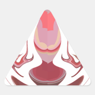 Maroon Majesty: Rustic Radiance Textured African  Triangle Sticker