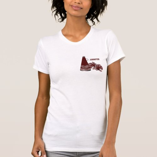 Maroon Megaphone Cheerleader T_Shirt