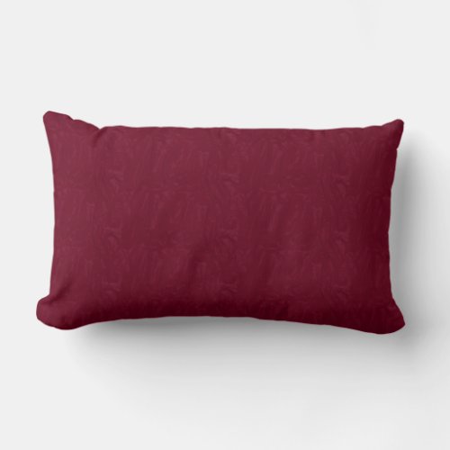 Maroon Moire Pattern Print Lumbar Pillow