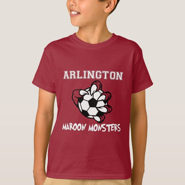 Maroon Monsters Kids Shirt (Front)