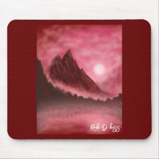 Maroon Mountain Mouse Pad