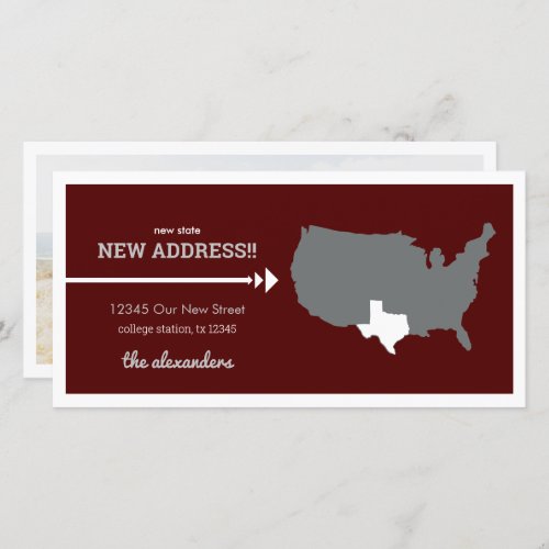 Maroon New State New Address Texas Moving