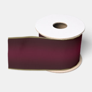 Maroon & Olive Gold Trim Ribbon